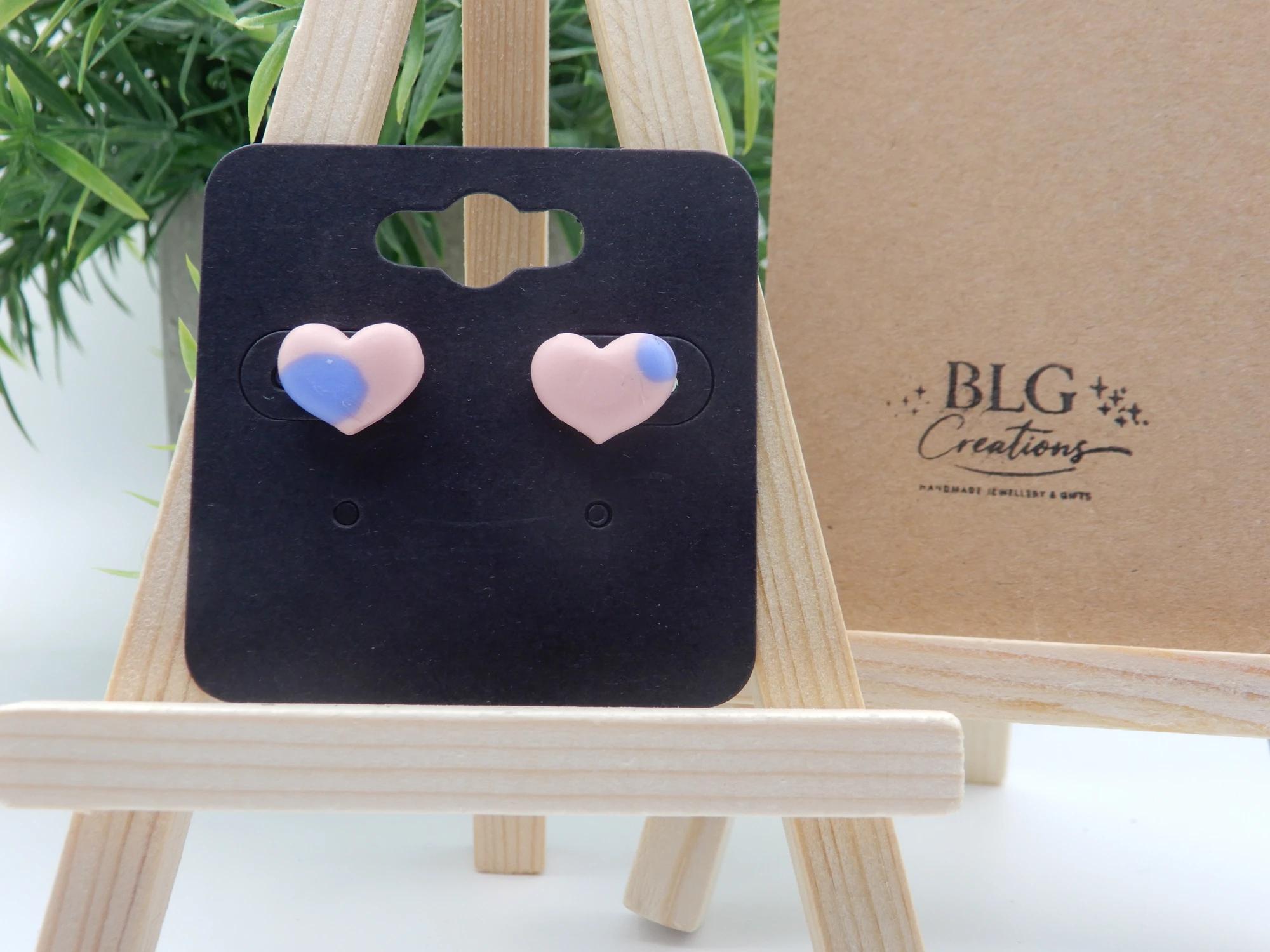 Soft Pastel Hearts Stud Earrings — photo 1 of 3